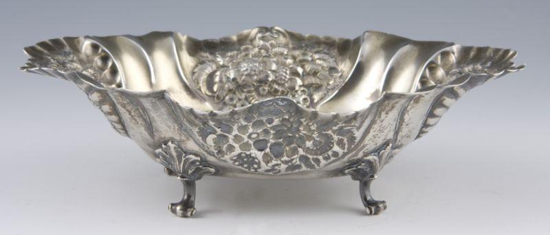 Appraisal: Tiffany Co Sterling Silver Repousse Bowl ca pattern number oval