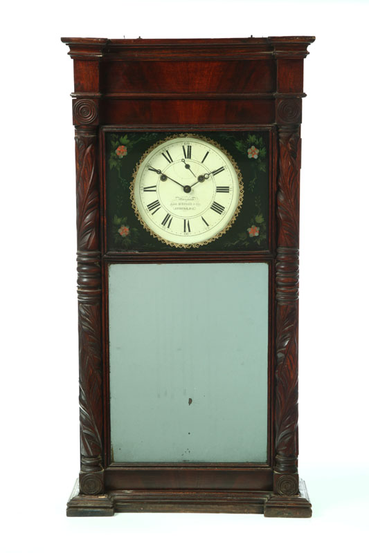 Appraisal: CARVED EMPIRE MANTEL CLOCK Asa Munger Auburn New York nd