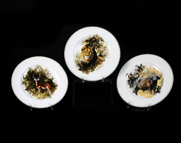 Appraisal: A set of nine Lenox porcelain 'Boehm' plates together with