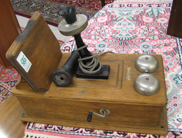 Appraisal: AN OAK WALL TELEPHONE Western Electric Co model c -