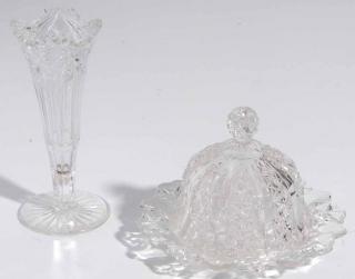 Appraisal: Four Pieces of Cut and Pressed Glass including a small