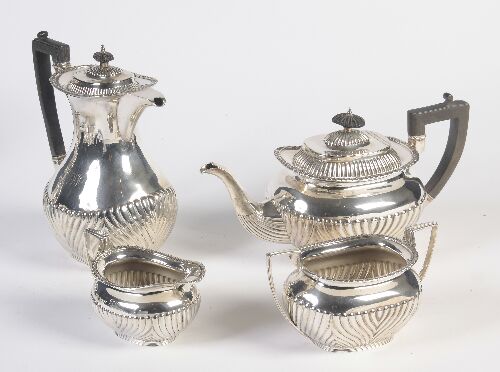 Appraisal: A late Victorian four piece tea and coffee set by