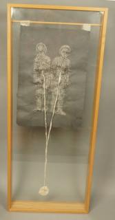 Appraisal: KIKI SMITH Signed Framed Handmade Paper Panel Pr KIKI SMITH