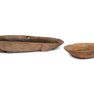 Appraisal: A Mesquite Trencher and Dough Bowl th Century trencher height