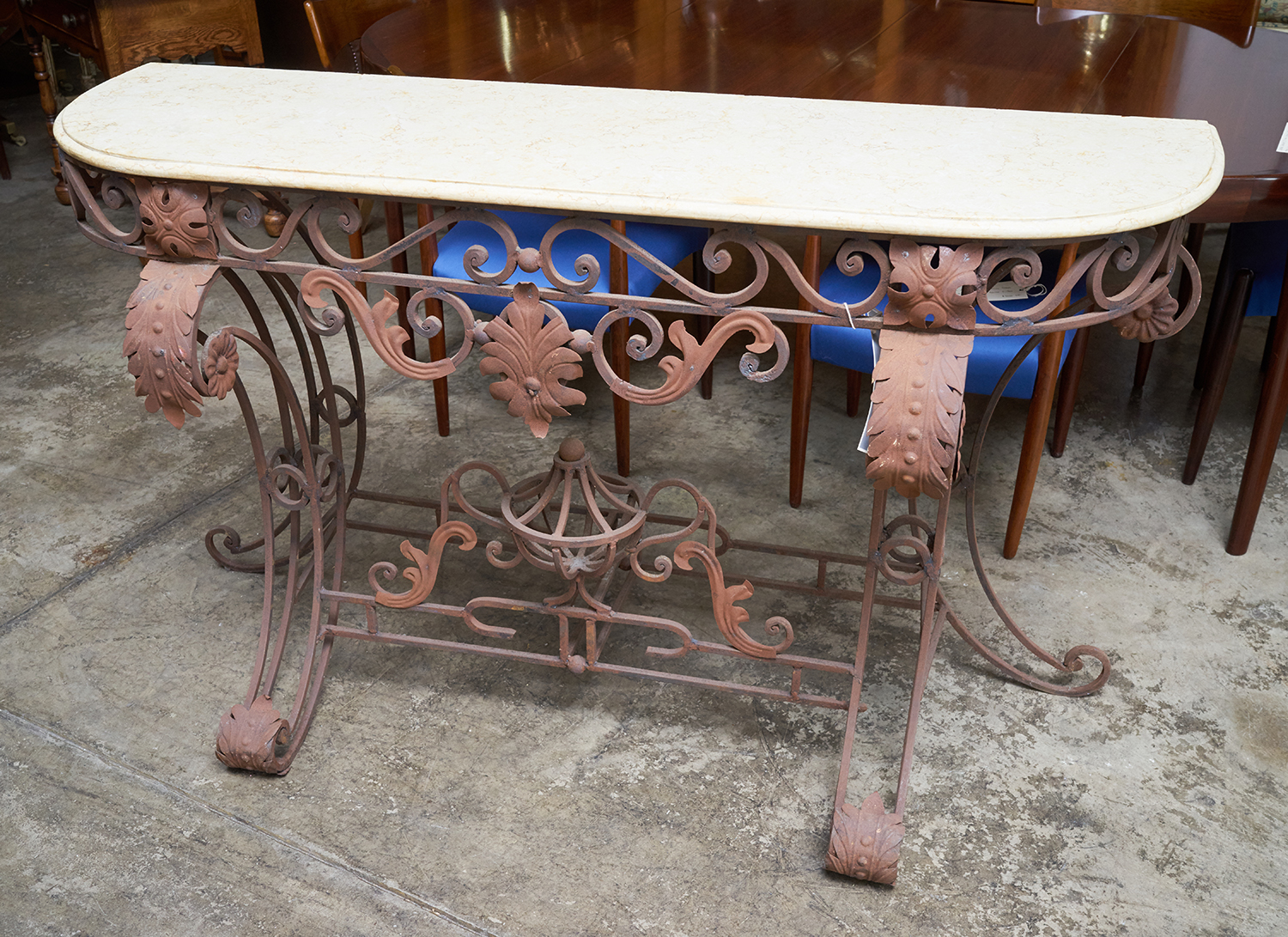 Appraisal: A EARLY th CENTURY FRENCH WROUGHT IRON CONSOLE TABLE Italian