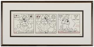 Appraisal: Walker Mort Original Newspaper Comic Strip Art for Beetle Bailey