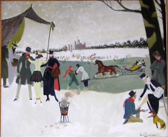 Appraisal: Doris Clare Zinkeisen British - 'Highclere in the twenties' winter