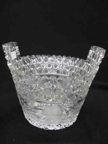 Appraisal: Cut Glass Ice Bucket Harvard Daisy design '' late brilliant