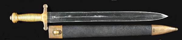 Appraisal: An Imperial Russian Model foot artillery short sword Broad straight