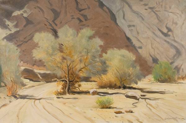 Appraisal: James Swinnerton American - Desert Landscape signed 'Swinnerton' lower right