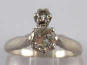 Appraisal: A platinum and diamond ring the principal round brilliant cut