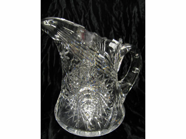 Appraisal: Brilliant Period Cut Glass Water Pitcher