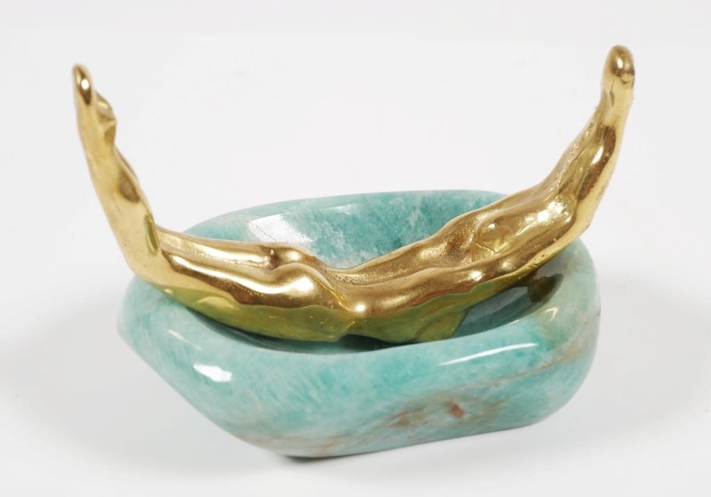 Appraisal: Ocean gold gilt bronze sculpture Sheila Finn was commissioned by