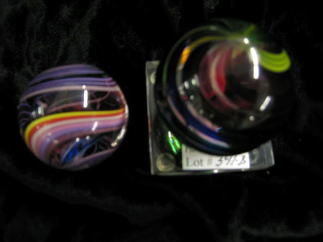 Appraisal: Art Glass Marbles Swirl Designs