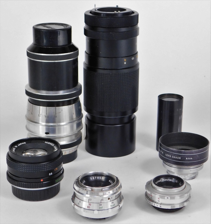 Appraisal: LOT OF CAMERA LENSES Lot of camera lenses Includes Agfa