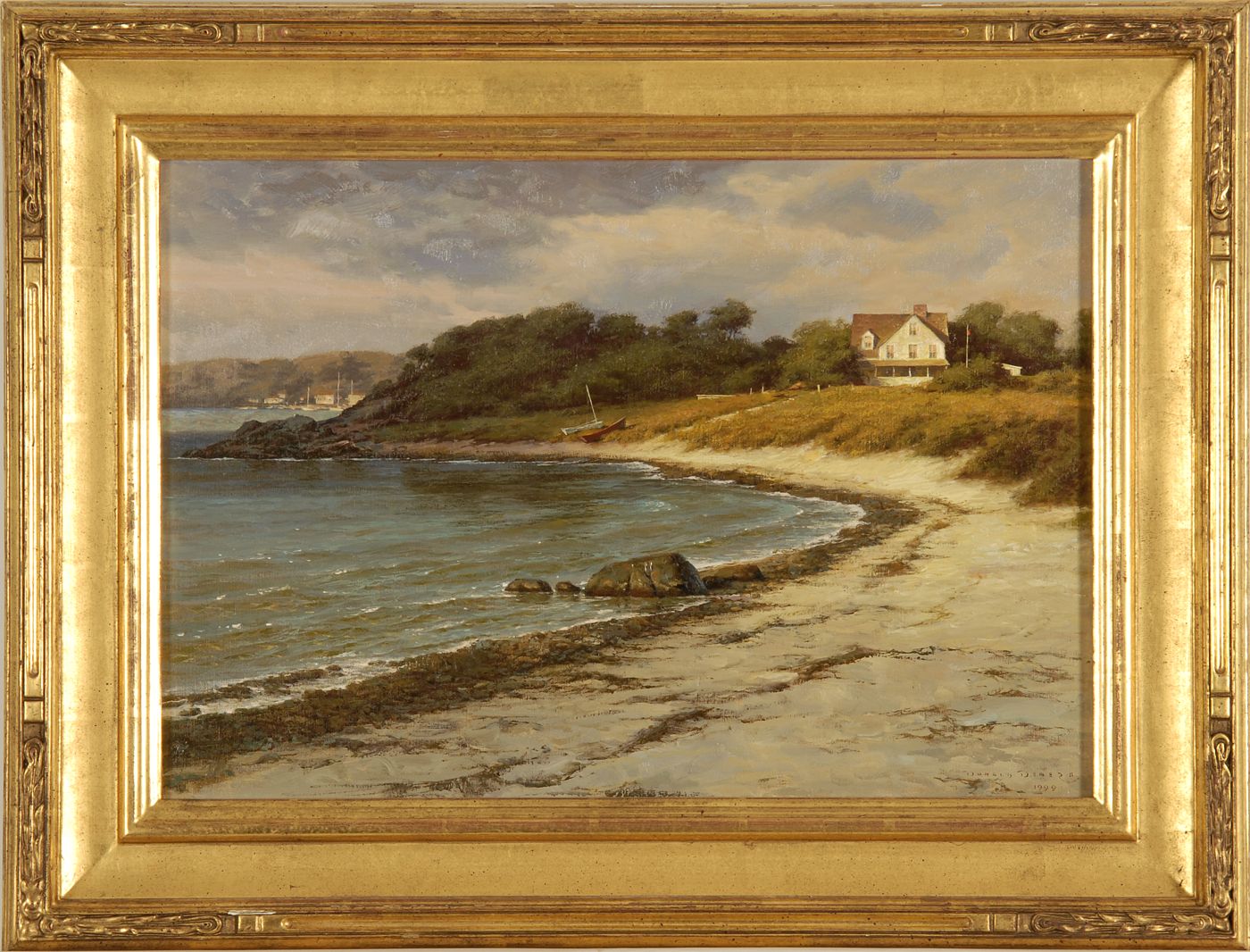 Appraisal: DONALD W DEMERSAmerican ContemporaryThe Beach at Quissett Harbor Signed and