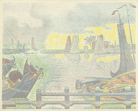 Appraisal: PAUL SIGNAC Les Bateaux Flessingue Color lithograph on cream wove