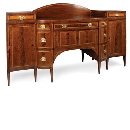 Appraisal: George III Style Inlaid Mahogany Sideboard Estimate -