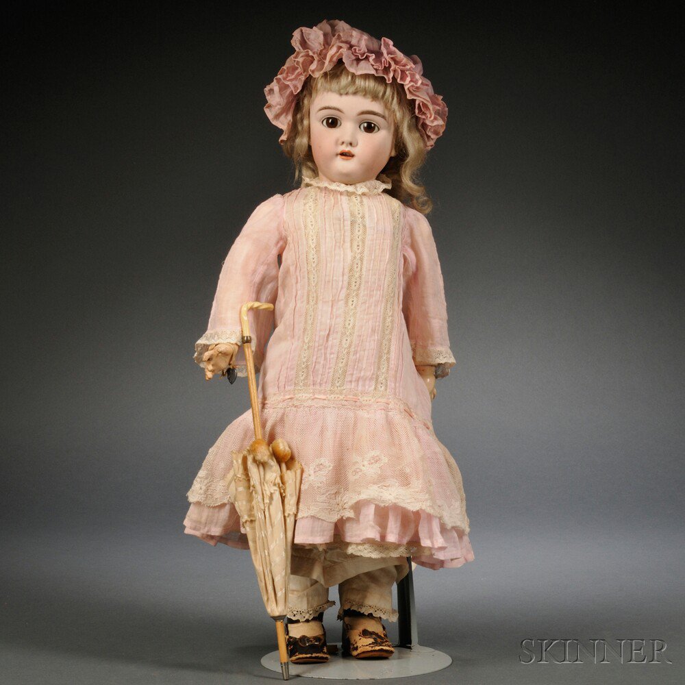 Appraisal: Handwerck DEP Bisque Head Girl Doll Germany early th century