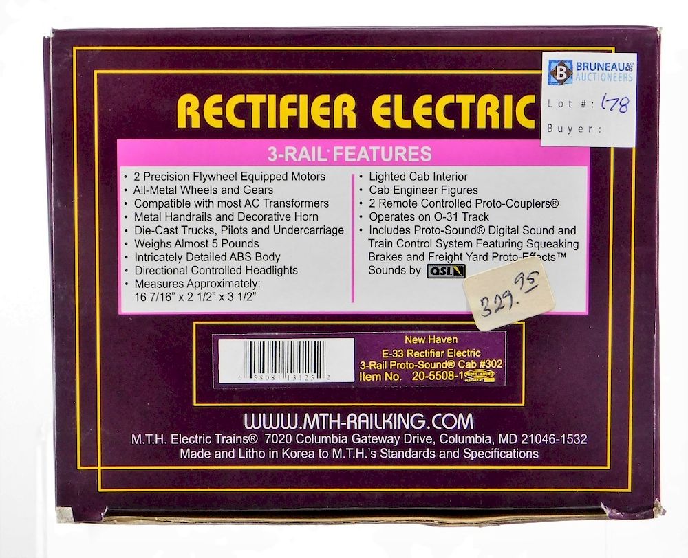 Appraisal: MTH New Haven E- Rectifier Electric Train United States Contemporary