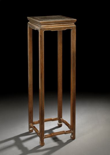 Appraisal: Chinese Rosewood Tall Plant Stand th century the squared top