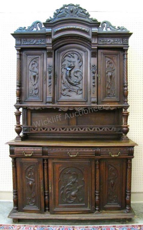 Appraisal: A th century Henri II cupboard doors and drawers with