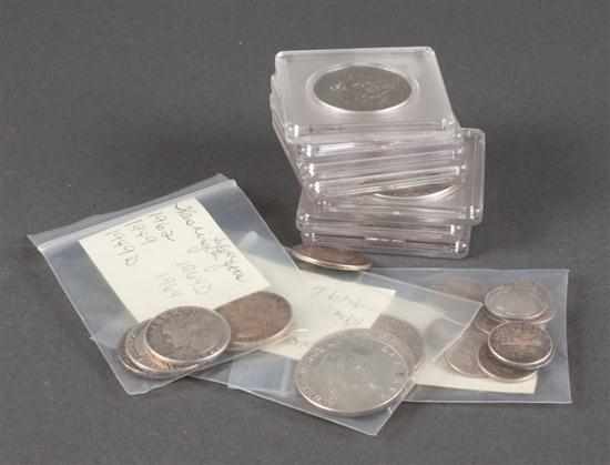 Appraisal: United States Assortment of silver coins mostly th century comprising