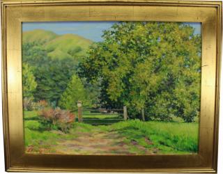 Appraisal: Barbara Reinertson st C California Spring California Landscape Oil on