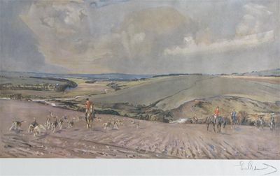 Appraisal: Lionel Edwards - The Lauderdale Hunt Signed in pencil Reproduction