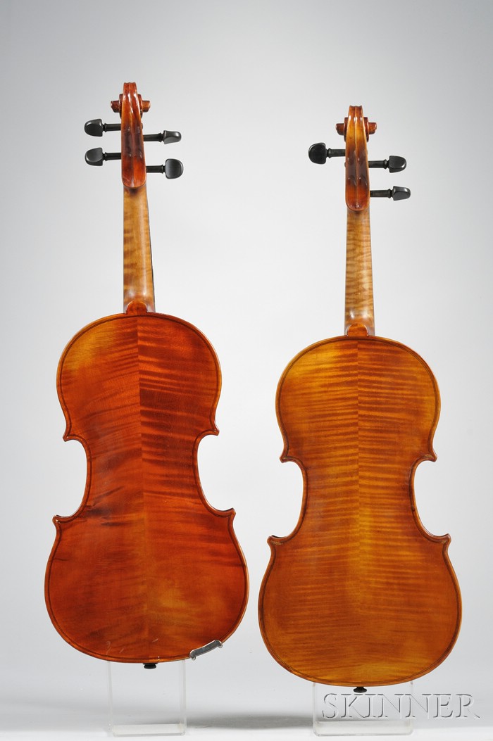 Appraisal: Two Modern Violins Arthur Teller Erlangen