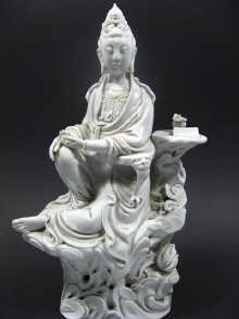 Appraisal: A Chinese blanc-de-chine figure of Qwan Yin - Goddess of