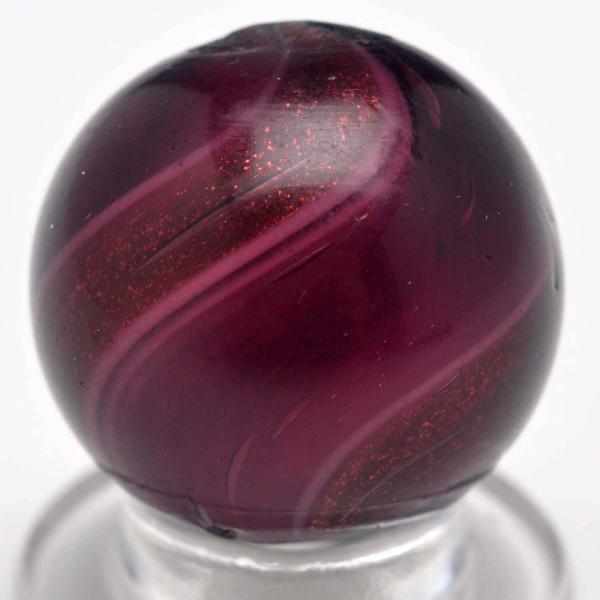 Appraisal: Rare Dark Purple Glass Ribbon Lutz Marble Description Rare marks