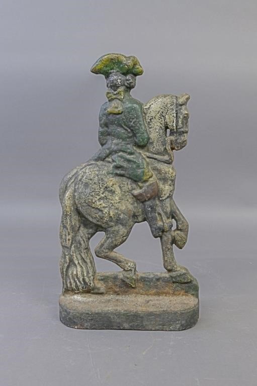 Appraisal: Cast iron door stop George Washington on horse back circa