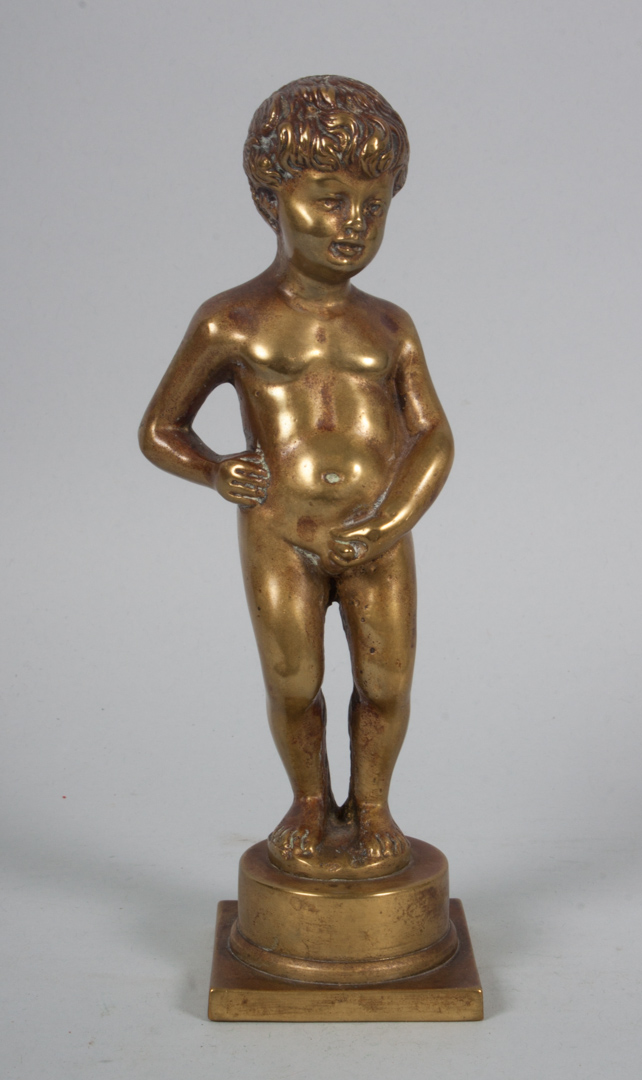 Appraisal: Continental polished bronze Manneken Pis th century modeled as figure