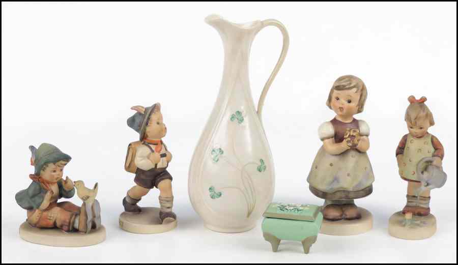 Appraisal: GROUP OF FOUR HUMMEL FIGURES Comprised of Singing Lesson Little