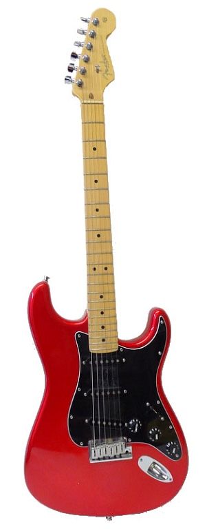 Appraisal: Fender Strat Red Stratocaster Guitar Fender Strat Red Stratocaster Made