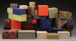 Appraisal: ASSORTED DECORATIVE BOXES ASSORTED DECORATIVE BOXES Approximately fabric covered and