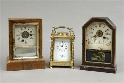 Appraisal: Two American Shelf Clocks Each with paper label one with