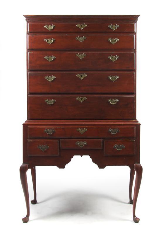 Appraisal: An American Mahogany Queen Anne Style Highboy in two parts