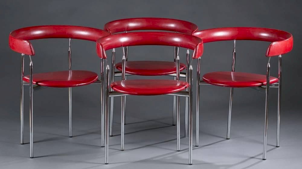 Appraisal: Group of Jan Lunde Knudsen Rondo Chairs A group of