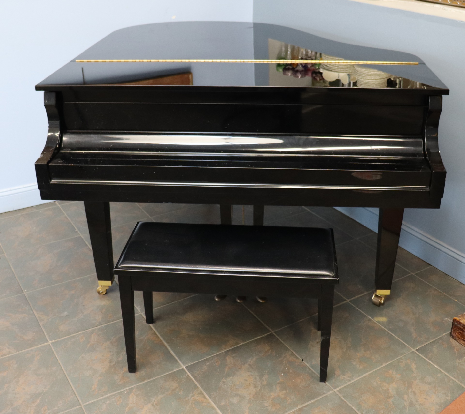 Appraisal: D H BALDWIN EBONISED PIANO M P From a Greenwich