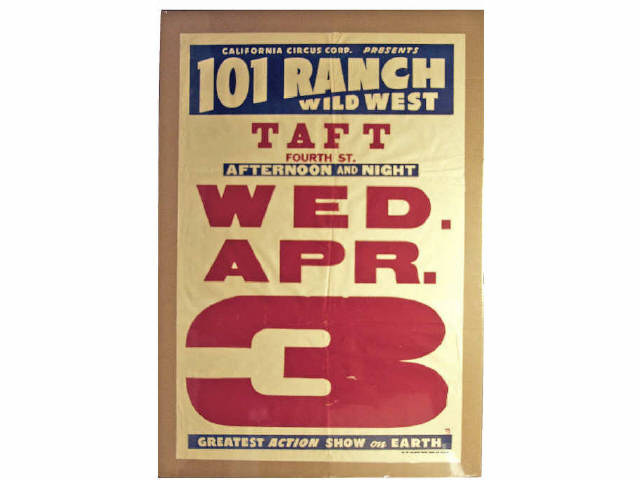 Appraisal: Original Ranch Wild West poster by California Circus Corp and