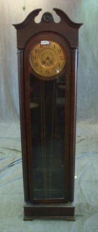 Appraisal: Mahogany Grandfather Clock w Westminster Chimes Dimensions wide x high