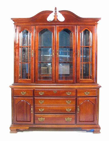 Appraisal: A George III style glazed front china cabinet height ft