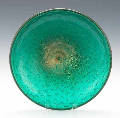 Appraisal: A Heavy Murano Glass Platter Simple blown glass platter with