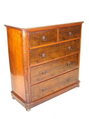 Appraisal: A walnut chest th century of two short and three