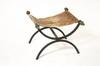 Appraisal: FOOT STOOL - Early th c wrought iron footstool inverted