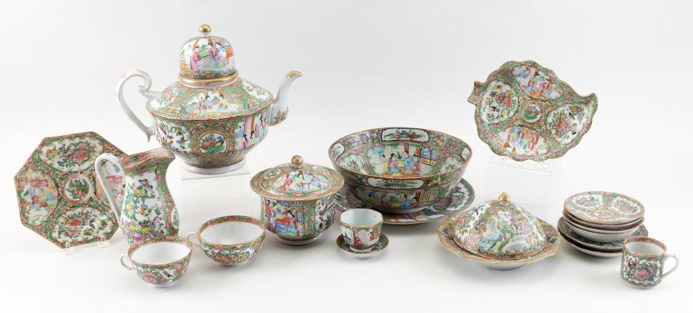 Appraisal: COLLECTION OF CHINESE EXPORT ROSE MEDALLION PORCELAINCOLLECTION OF CHINESE EXPORT