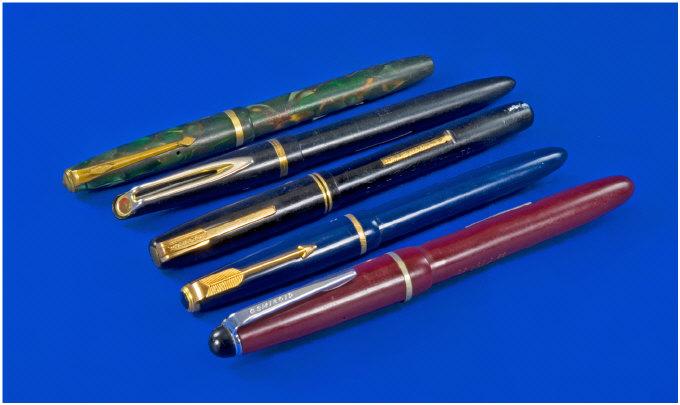 Appraisal: Mixed pens Waterman Swan Duofold