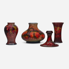 Appraisal: Moorcroft Pottery Collection of four works c - flamb -glazed